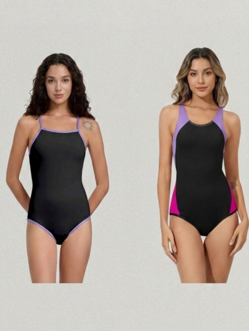 Beautikini XS Leakproof Period Swimsuit Set 2 One Piece Racerback Swimwear